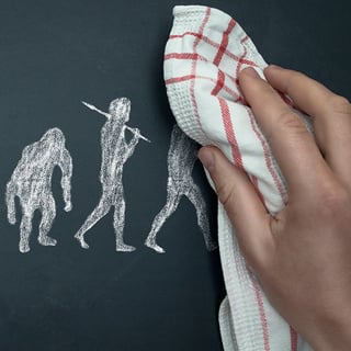 Man Erasing Chalkboard