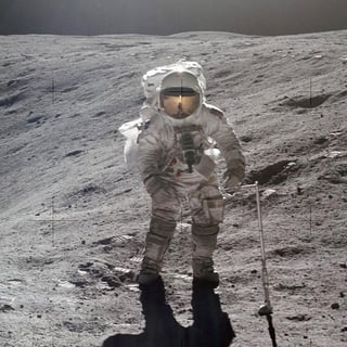 Man Walking on Moon