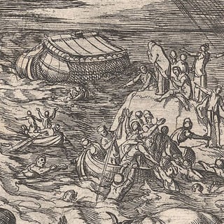 Greek Flood Legend Illustration