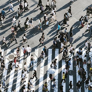 Crowded Crosswalk