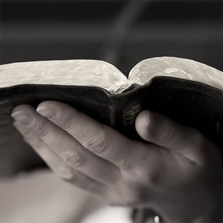 Hand Holding Bible